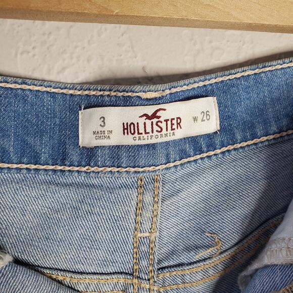 Hollister Light Wash High Rise Denim Jean Cut off shorts  Great Condition - Picture 5 of 10